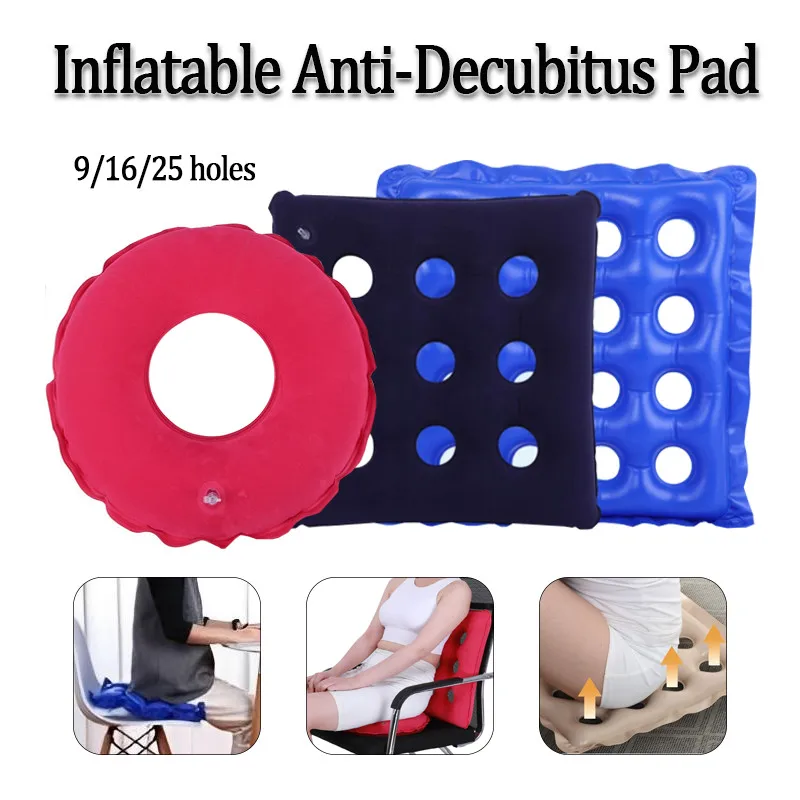 Inflatable Cushion Elderly Anti Bedsore Wheelchair Seat Cushions PVC Material Office Chair Pad