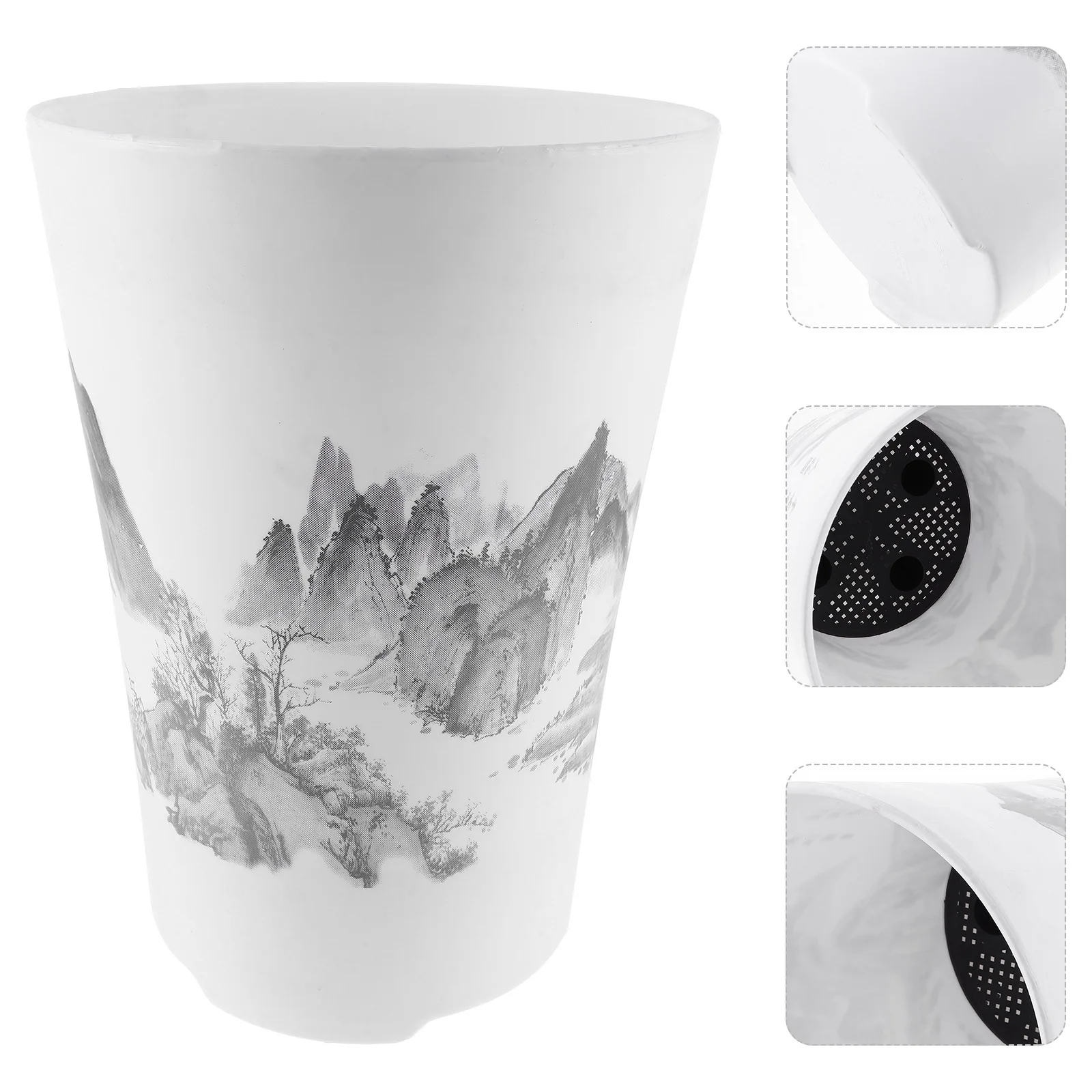 

Resin Flower Pot Mountain Landscape Design Simple Plastic Planter For Indoor Plants Household Garden Flower Planting Pot