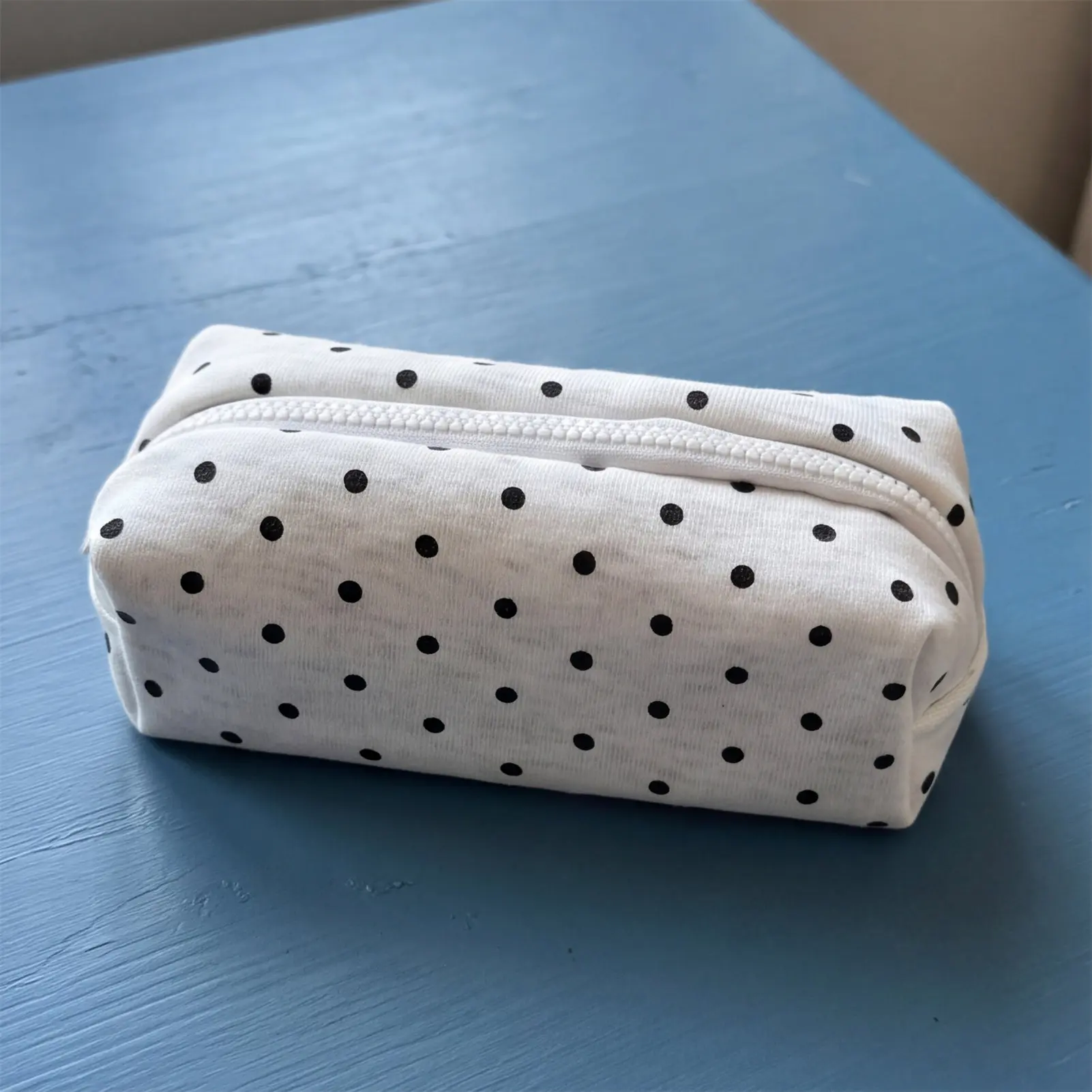 Stylish Pencil Pouch Large Capacity Organizer for School Office Travel Waterproof Polka Dot Stationery Case Durable Bag