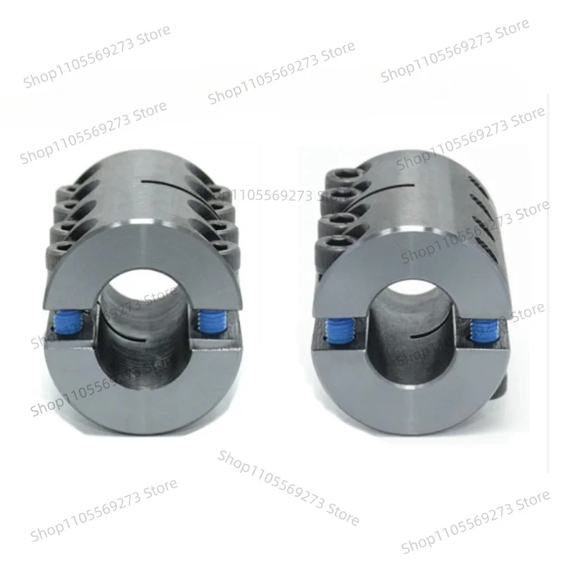 High Torque Carbon Steel Split Coupling for Motors, Two-Piece Clamping Straight Bore (6-50mm)