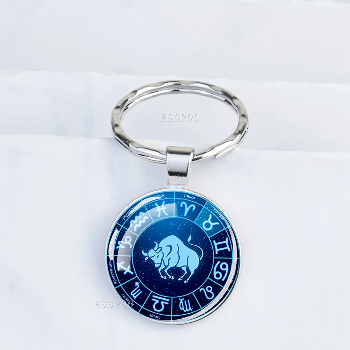 Fashion Zodiac Sign Keychain 12 Constellation Leo Virgo Libra Scorpio Sagittarius Pendant Metal Keyring Key Holder Gifts