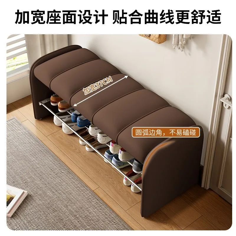 Shoe changing stool household door shoe cabinet sitting integrated shoe rack seated home storage