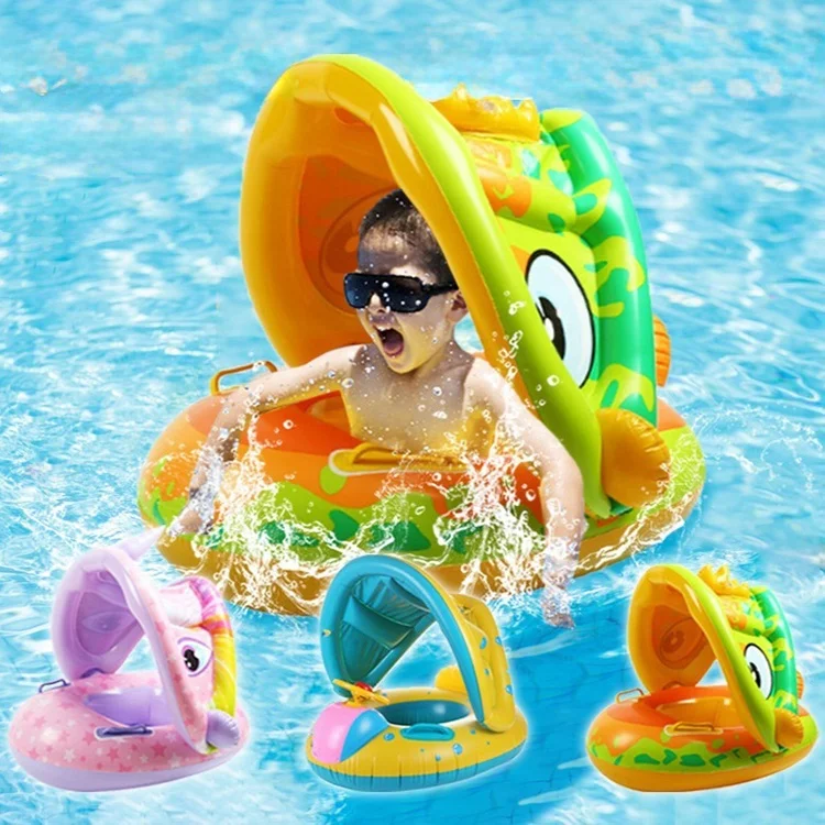 High Quality Inflatable Sunshade Children's Swimming Ring Thickened PVC Swimming Floating Ring