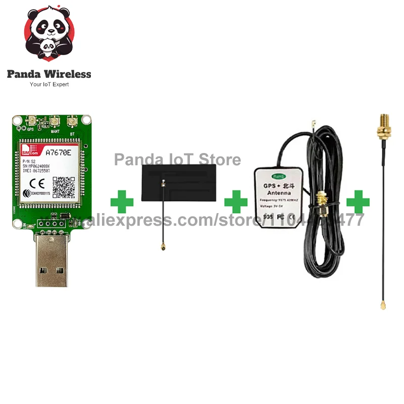 SIMCOM A7670E A7670E-LASE/A7670E-FASE LTE USB DONGLE LTE-FDD: B1/B3/B5/B7/B8/B20 GSM/GPRS/EDGE: 900/1800 МГц для Европы EMEA
