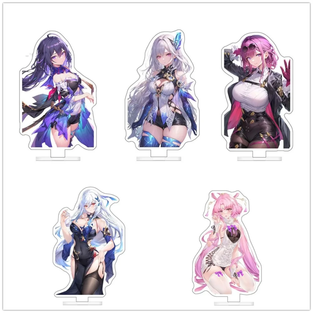 Game Honkai: Star Rail Acrylic Stand Seele Jingliu Kafka Danheng FuXuan Character Figurine Anime Girl Desktop Ornament Keychain