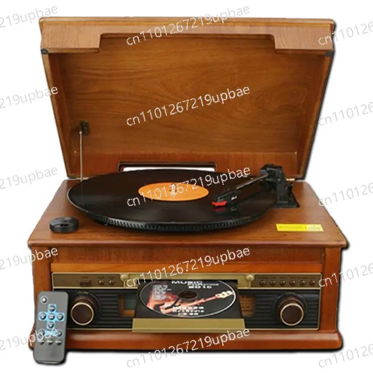 Classical Phonograph Retro Vinyl Old-fashioned Record Player CD Player Bluetooth Music Player