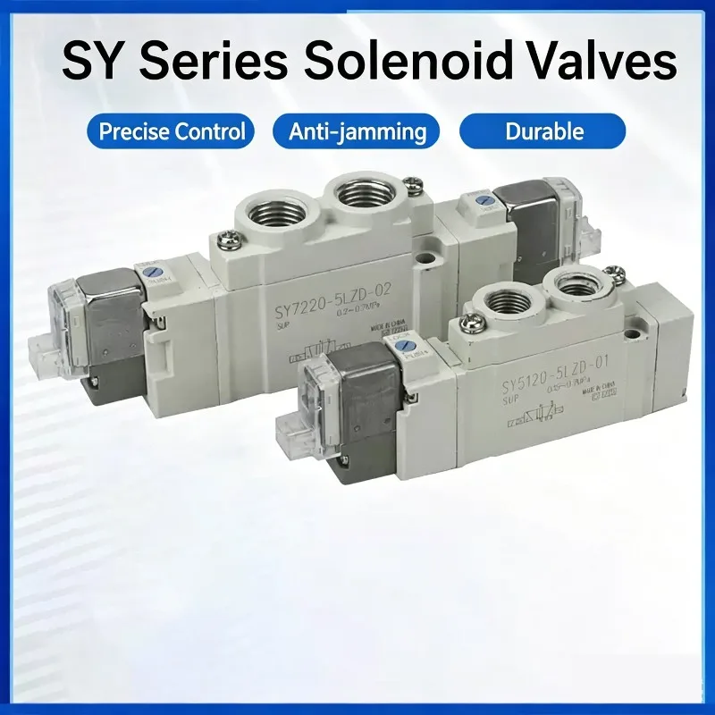 SY3120 SY5120 SY7120 4LZD 5LZD 6LZD High Quality  Pneumatic Control Solenoid Valve  5 port 2 Solenoid Valve SY5120 Valve