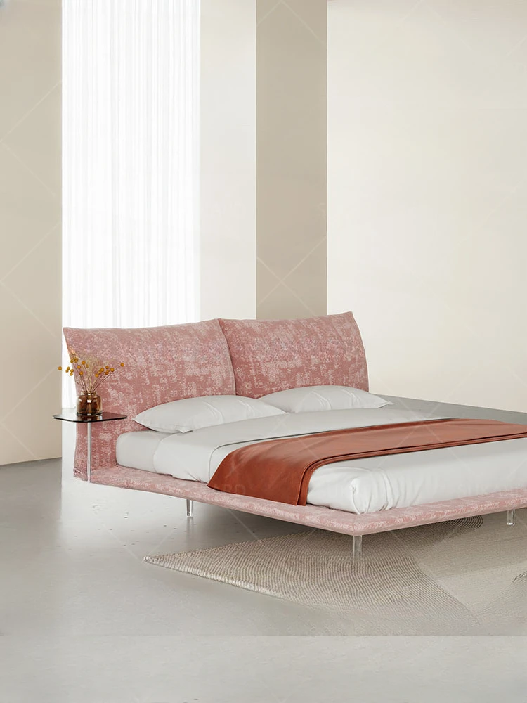 Petal bed/Italian minimalist suspended bed Instagram popular bed imported chenille soft bag