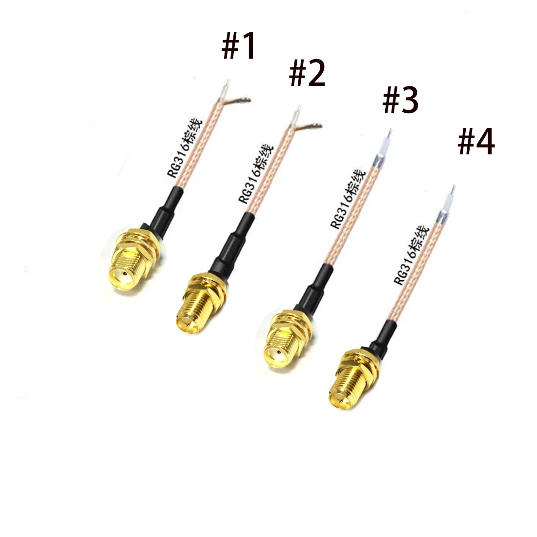 1pc SMA Female/ RP Jack Pigtail Cable RG316 15cm  Other End Exposed/ Y Type Forked New Wholesale