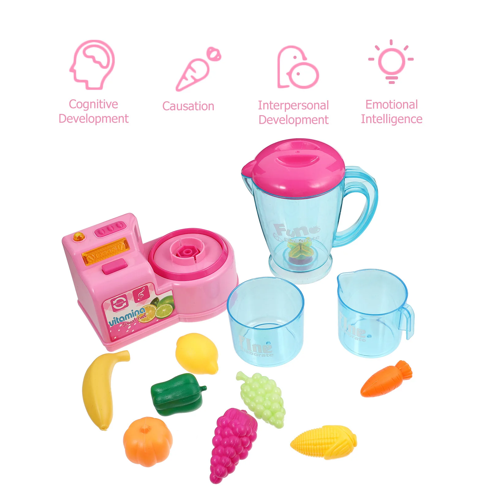 1 セットシミュレーション子供用ジューサーキッチンプレイセット教育用ライト機能スマートごっこ遊び家庭用ロールプレイ学習