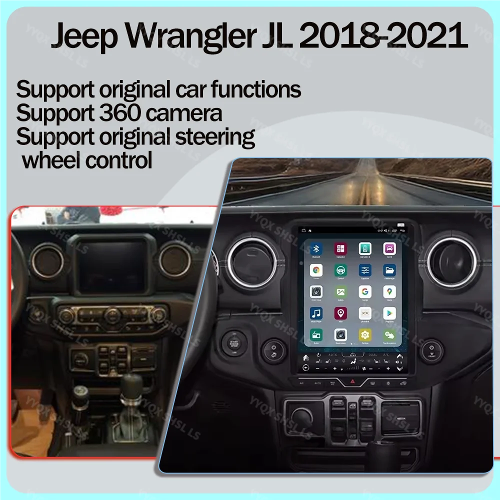 

Android 13 Car Radio For Jeep Wrangler 2018-2024 Car Multimedia Video Player GPS Navigation Wireless Stereo Head Unit Carplay