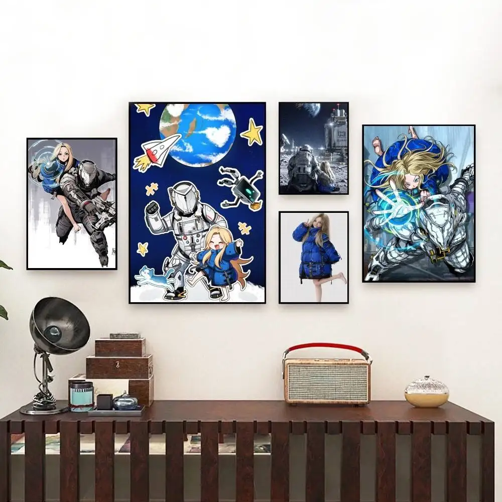 

GAME P-ragmata Poster Perfect Space Sticker Self Adhesive for Office Home Theater Wall Art Decor Fancy Gift
