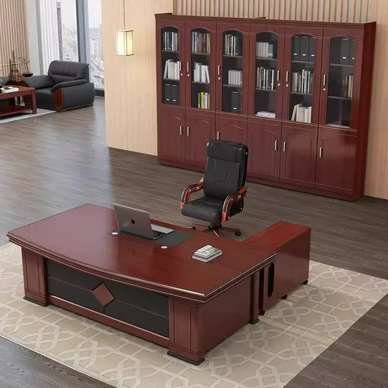

Modern Luxury l Shaped Desks for CEO Executive Office Furniture Workstation for Home School Stylish Modern Design