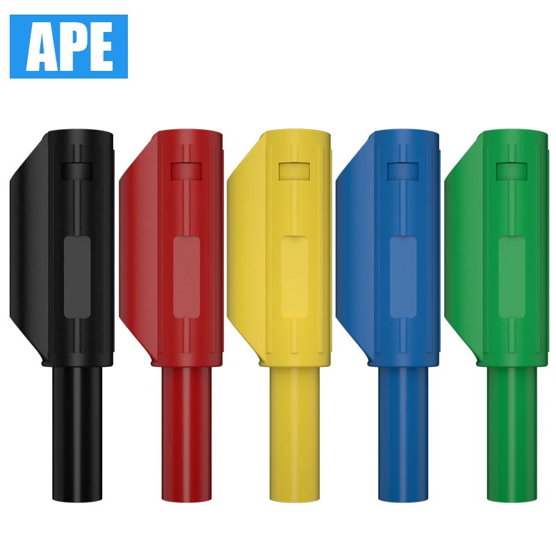10 Stück 3mm Bananen stecker Sicherheit stapelbares Lot in Linie DIY Baugruppe Test leitungen Steck verbinder 5 Farben