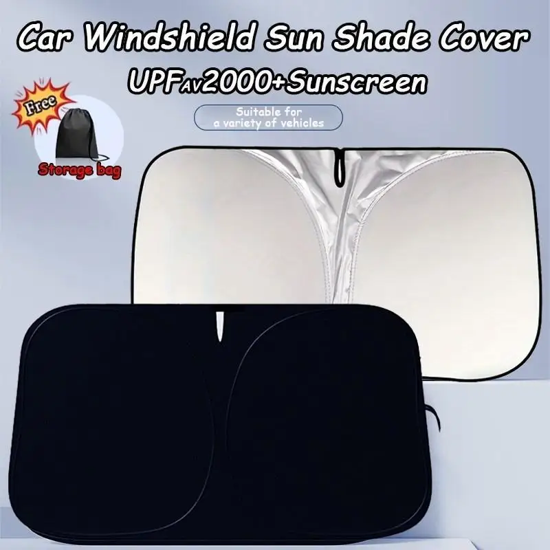 Car Windshield Sun Shade Foldable Glare Reduction Heat Proof UV Protection for SUV Van Pickup Auto Parking Accessories