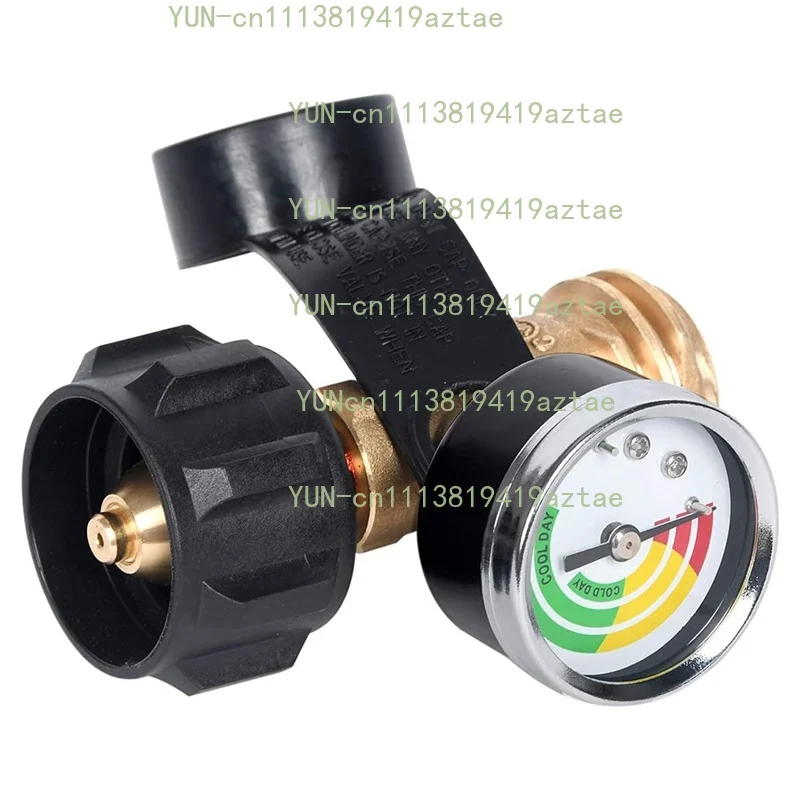ABRE-Propane Tank Gauge With POL Connection 5-100 LB Pressure Valve Propane Tank Pressure Test Instrument Tools