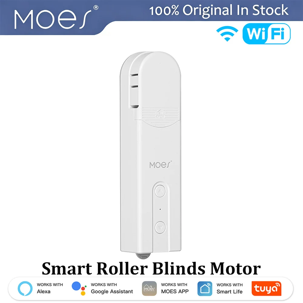 MOES Tuya Smart Roller Blinds Motor WiFi Easy Install APP Remote Curtain Percentage Control Voice Control by Alexa Google