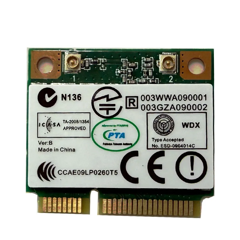 Atheros 9285 AR5B95 AR9285 802.11B/G/N 150Mbps Wlan Half Mini PCI-E WiFi Wireless Card For DELL ASUS ACER SONY Toshiba notebook