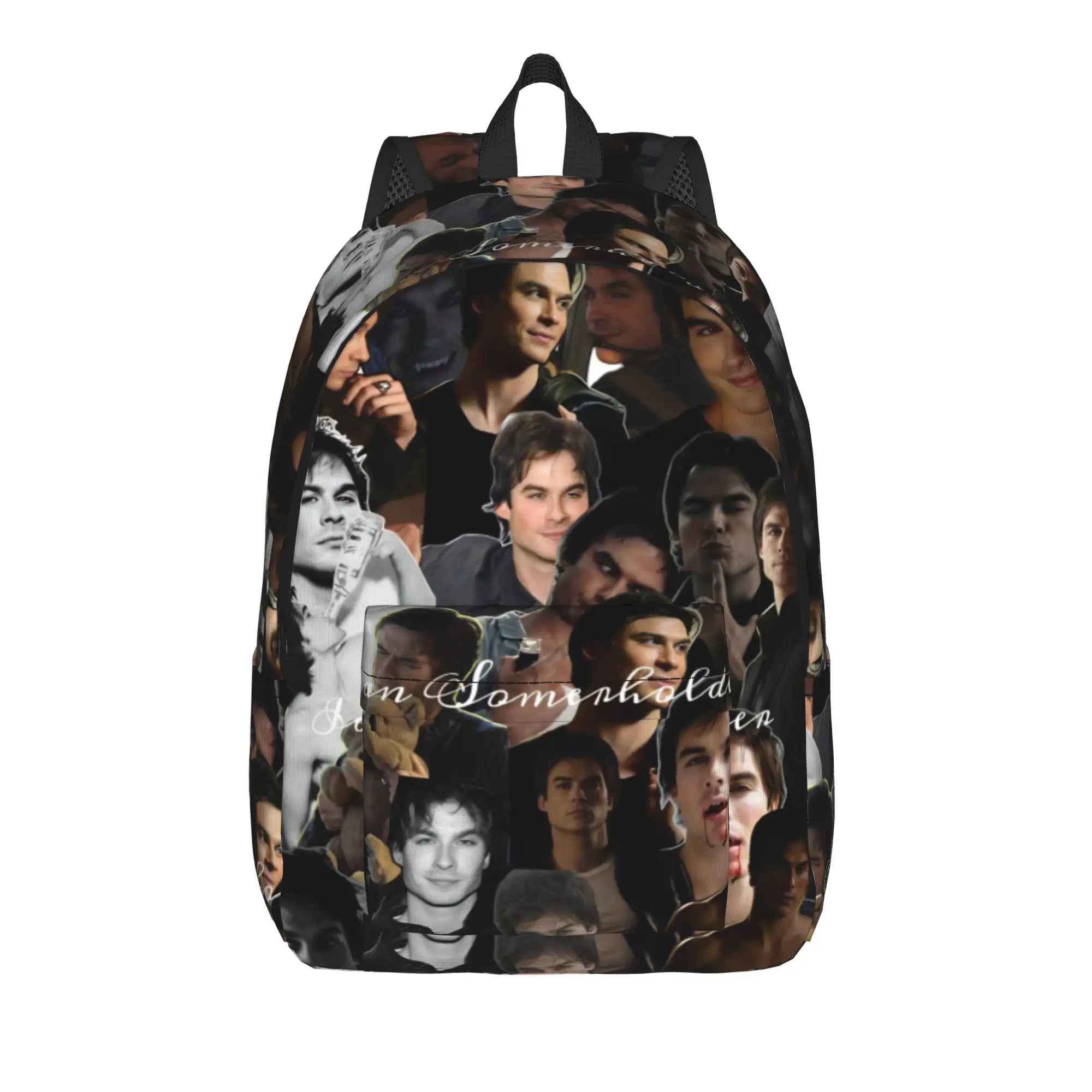 The Vampire Diaries Resuable Movie Backpack Damon Salvatore Youth University Backpacks Lightweight High School Bags Rucksack
