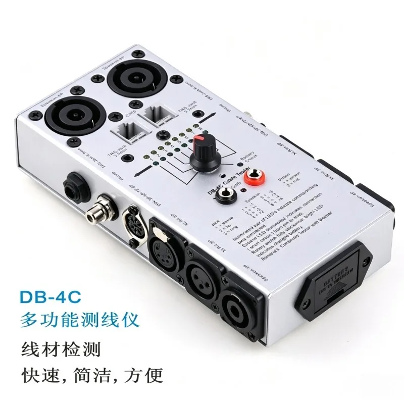 Db‑4C Audio Cable Tester Network Speaker Wire Detector For Continuity Check Audio Engineering Project Installation