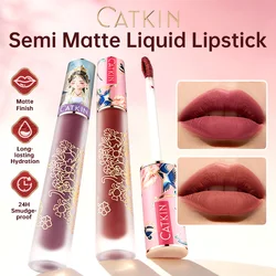 CATKIN Liquid Lipstick Lip Gloss Lightness Pretty Semimatte Waterproof Long Lasting Satin Nourish Moisturizing Smooth Soft