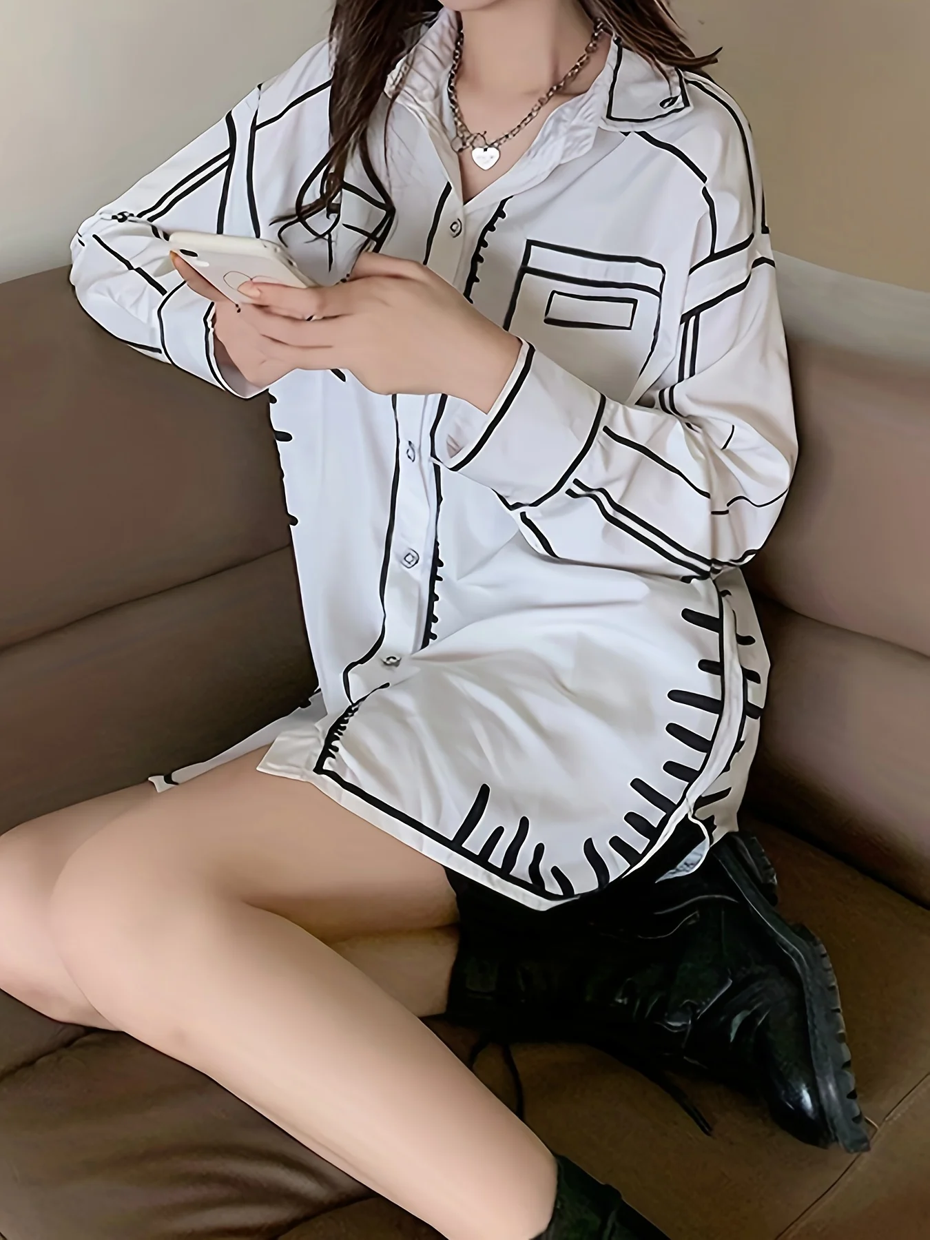 Y2K style shirts casual loose Women blouses Long Sleeve shirts Tops Clothes Blusas Mujer