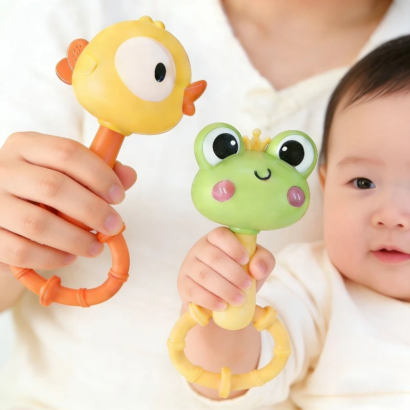 

Baby Hand Cranked Bell Toy Is A Plastic Toy with Clear Sound Bright Appearance Suitable for 3-month Early Childhood Education