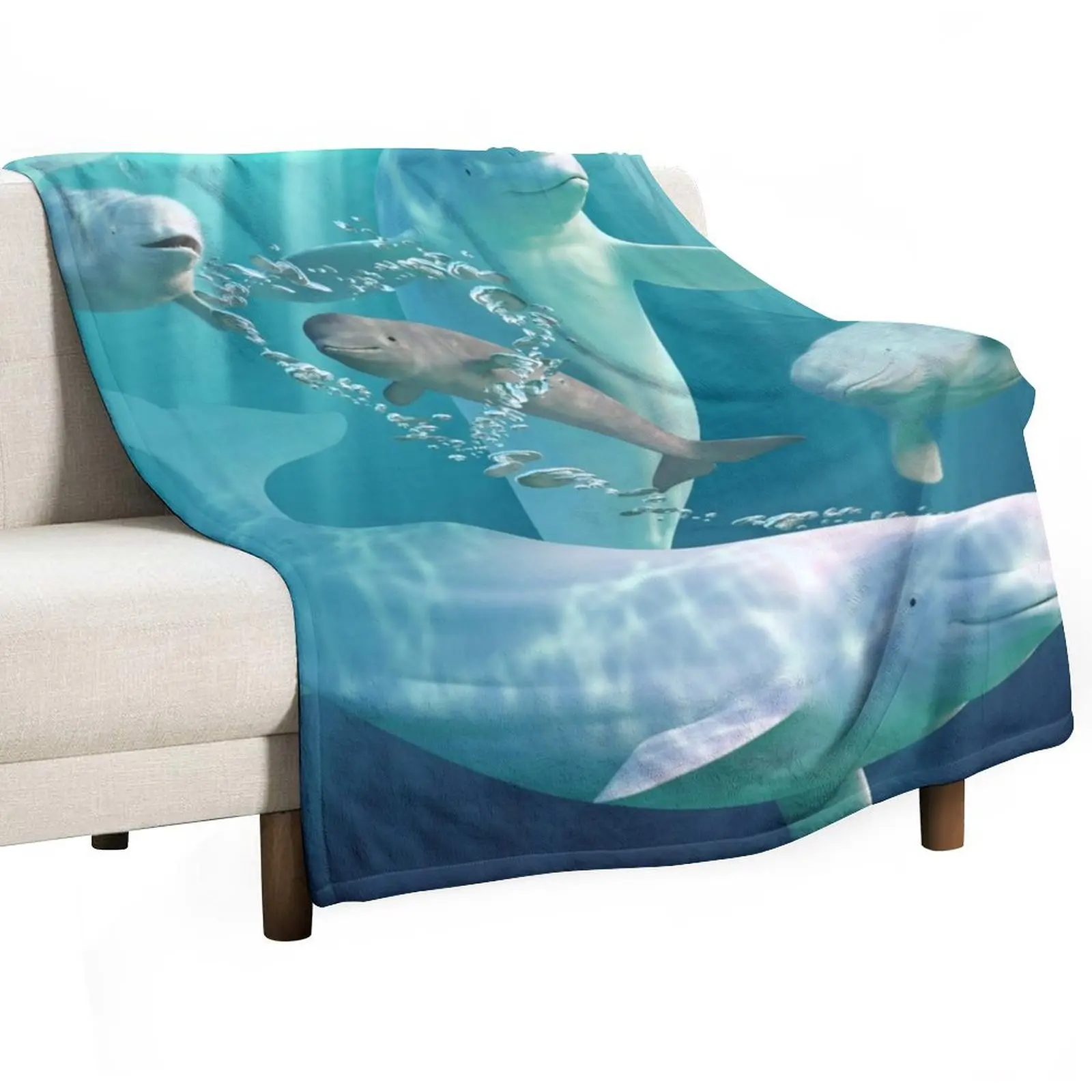 

Beluga Bubbles Throw Blanket Shaggy Baby Hairys Soft Blankets