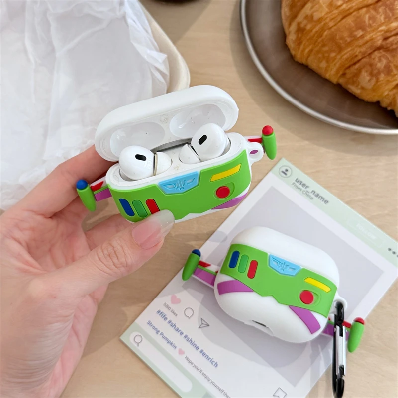 디즈니 버즈 라이트 이어 이어폰 커버 Apple AirPods 1 2 3 4 세대 Airpods Pro/Pro2 무선 블루투스 헤드폰 케이스 썸네일 2