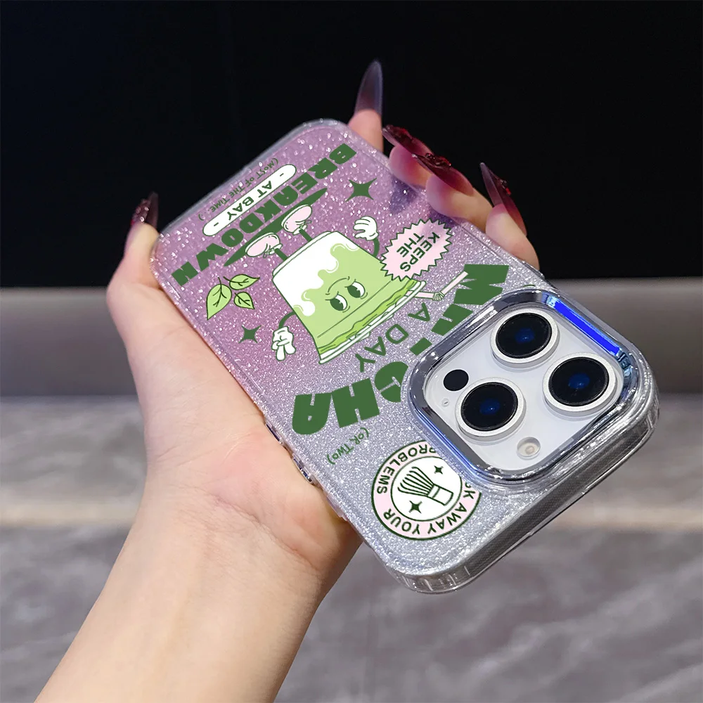 마치밀크티 플레이팅 투명 폰케이스 (OPPO Reno2 Reno4 Reno5 Reno6 Reno8 Reno11 Reno12 Reno13 Z T F Pro 4G 5G)