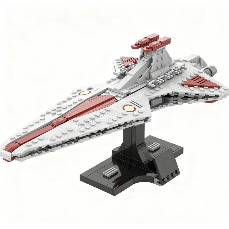 625pcs MOC Star Battle Midi-Scale Venator-Class Republic Attack Cruiser Venator Model Building Blocks Christmas Gift 3D Creative