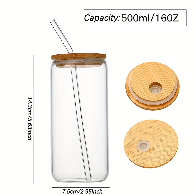 Glass Can Shaped Cup Set 6