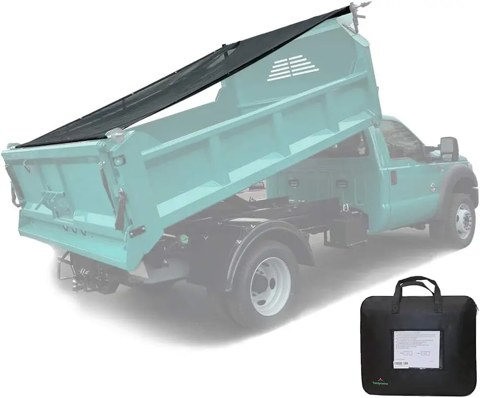 

Dump Truck Cover Application, Mesh Material, Black Color, Heavy Duty with No Rust Eyelets and Reinforced Stitch