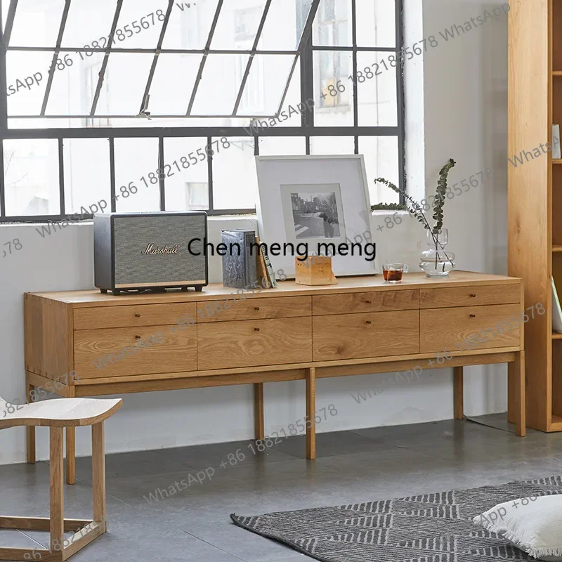 

Hot sales White oak TV storage side multi-function cabinet