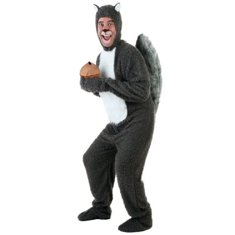 Furry Squirrel Costume With Acorn For Adult And Toddler MN12