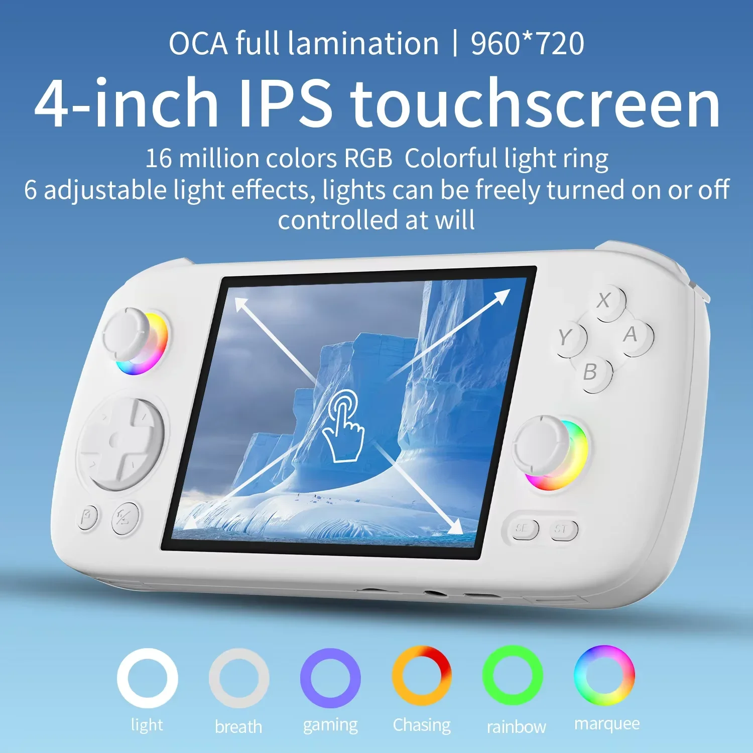 ANBERNIC RG 406H Retro Game Console Android 13 Unisoc T820 64-bit Game Player RG406H 4.0Inch IPS HD Screen 3D Hall joystick PS2