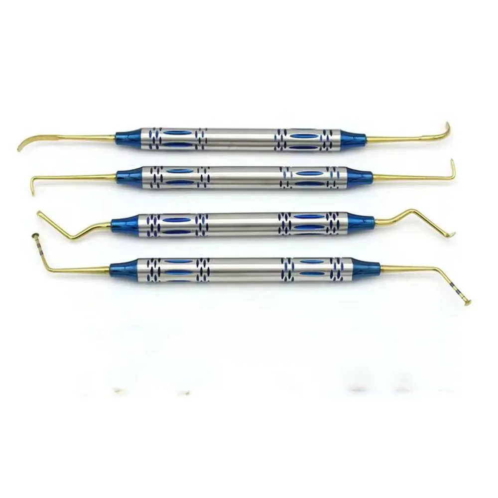 4Pcs/set Dental Implant Sinus Lift Lifting Elevator Instrument Tool Stainless Steel Double Ends Autoclavable