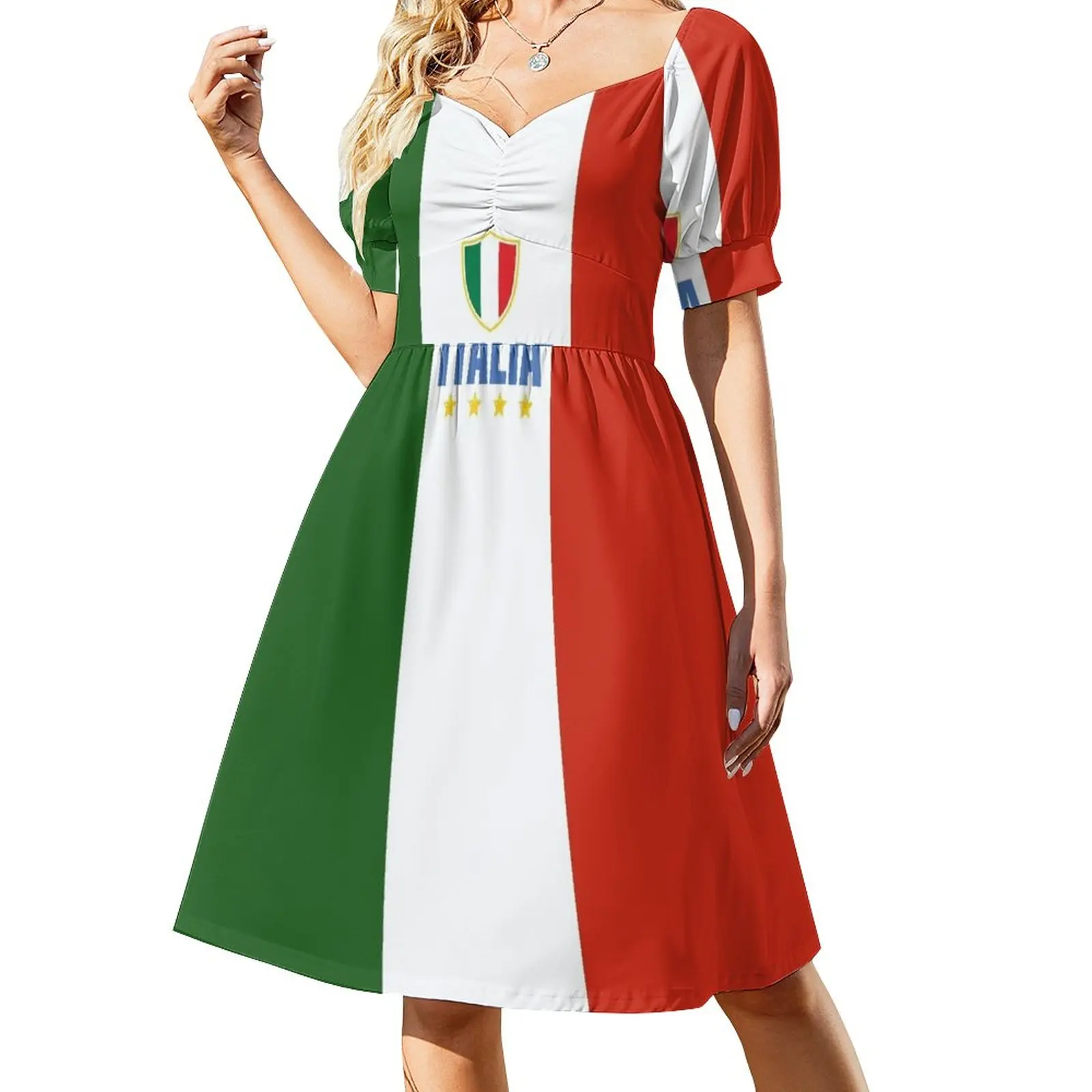 

Italia - Italian tricolor Dress Long veiled dresses Dress women