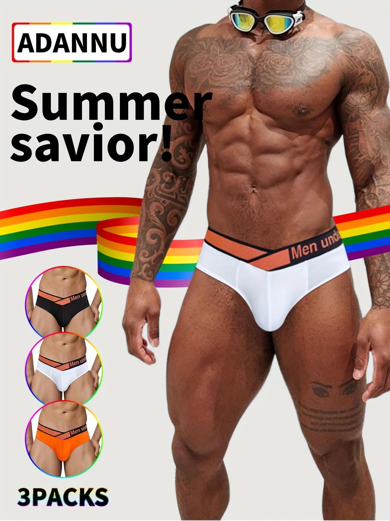 

3 Pack Modal High Quality Men's Panties V-Shaped Waistband Comfortable Breathable Men's Underwear Trend Personality Ultra-Thin