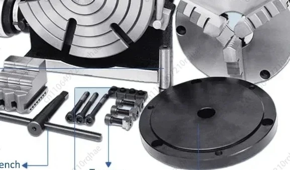 

Universal milling machine indexing head4/6-inch three jaw chuck and indexing disc vertical/horizontal precision rotary machining