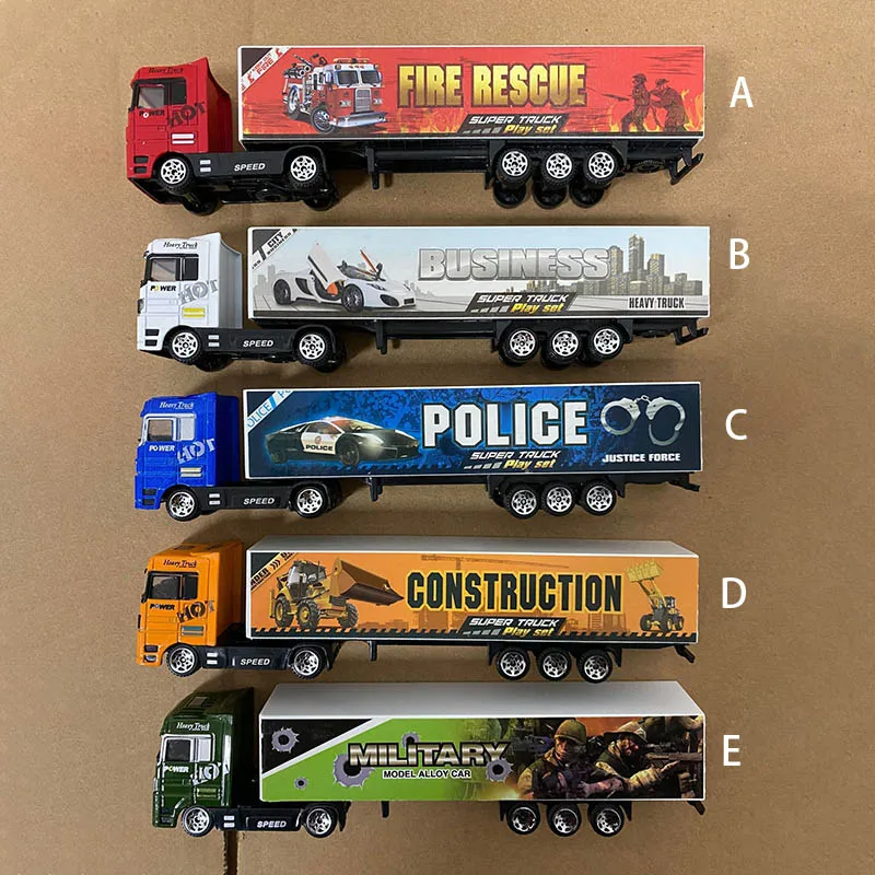 1:64 Scale Children Alloy Car Model Transporter Container Truck Boy Children Toy Car Gift Creative Gliding Transport Vehicle Toy - view 6