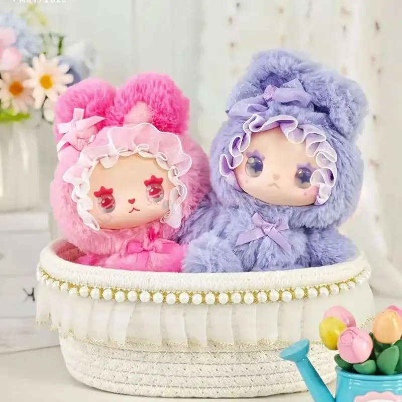 

Прекрасная серия Эмма Банни Альянс, слепая коробка, загадочная коробка, милая плюшевая виниловая кукла с лицом, модель мультяшного украшения, кулон, подарки