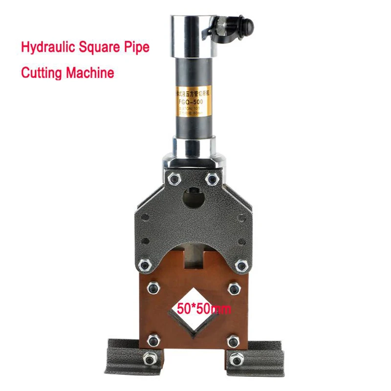 Portable Hydraulic Square Pipe Cutting Machine 50*50mm Angle steel Cutter Electric Hydraulic Angle iron Cutting machine