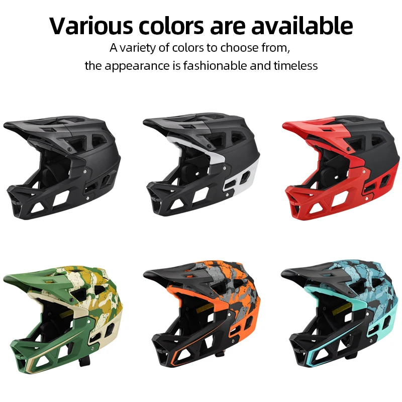 Mtb Bicycle Full Face Helmet for Men Ultralight Downhill Off-road Mountain Bike Helmet Motocross Professional All Terrain Helmet