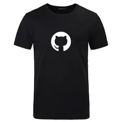 New Cotton Short-sleeved T-shirt Github Octopus Cat Open Source Programmer Programming Geek GEEK T Shirt Men