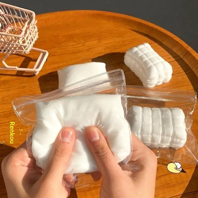 Simulation Pillow Decompress Toy Square Pillow  Soft Slow Rebound Stress Relieving Toy For Adults Kids Stress Reliever