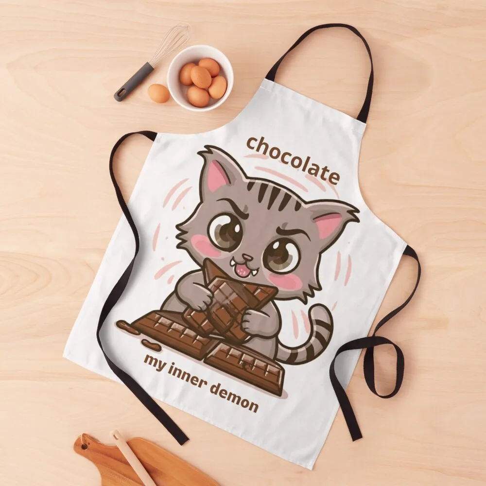 

Chocolate - My Inner Demon Apron kitchen girl Waterproof women manicurist Apron