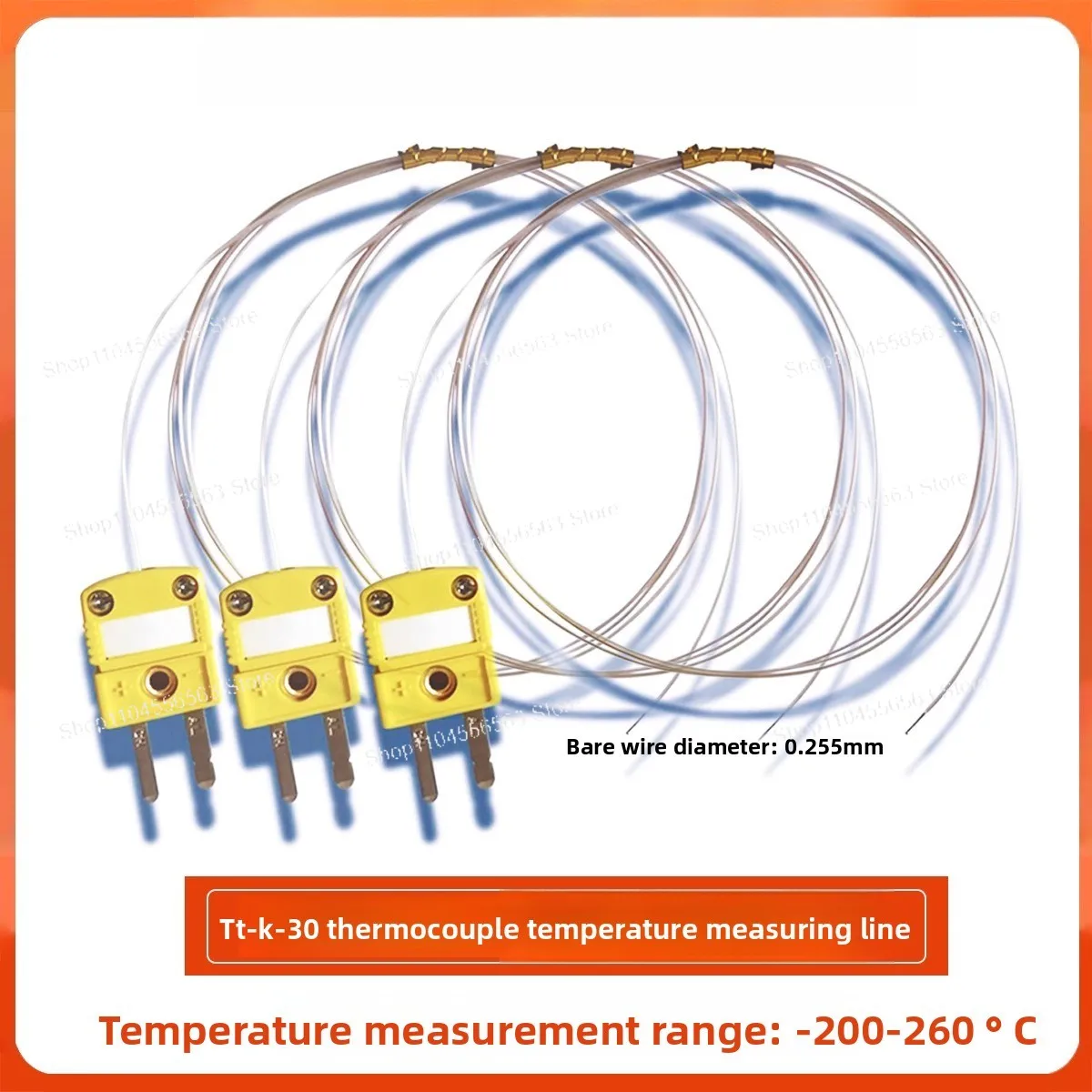 d High-Precision K-Type Thermocouple (TT-K-30-SLE) –  Insulated Temperature Wire with Plug for Industrial Temperature Monitoring