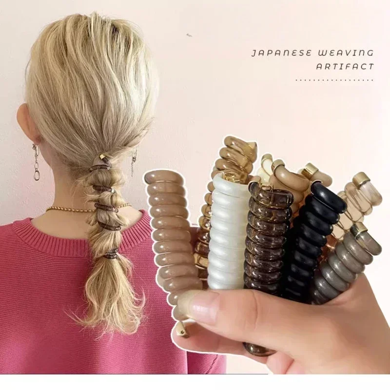 Прозрачный-желе-телефонная-линия-резинка-для-волос-высокая-эластичность-и-долговечность-кожаный-чехол-резинка-для-волос-хвост-веревка-для-волос