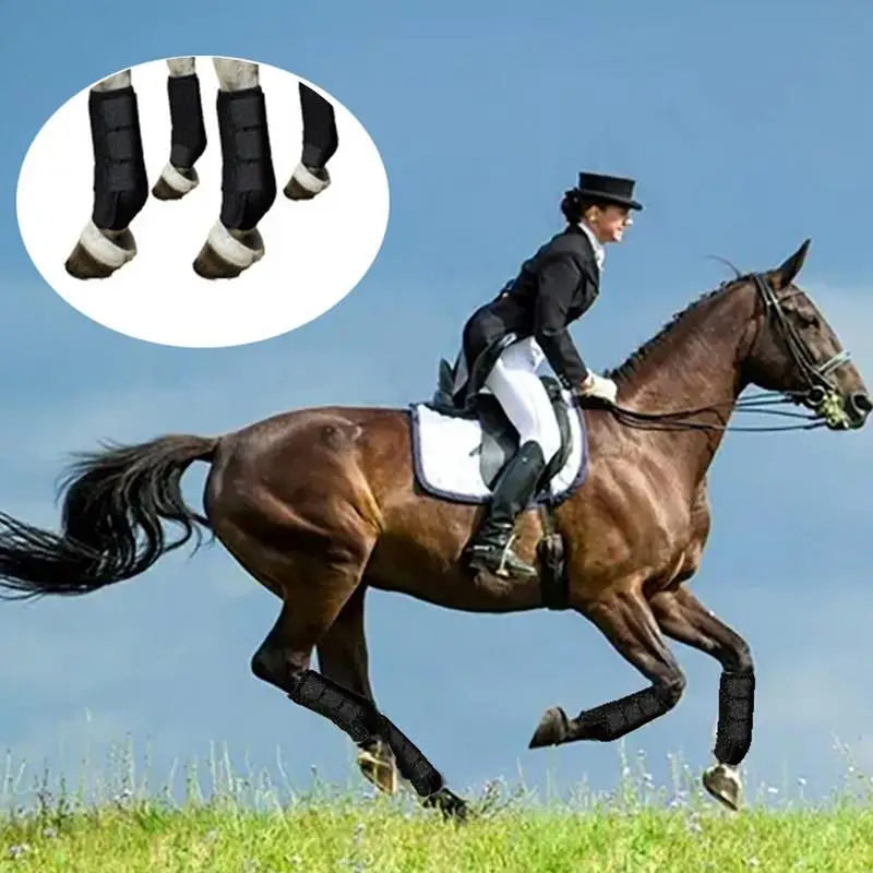 Horse Boots Leg Wraps Protector Ergonomic Horse Leg Guards Boot Wrap Convenient Leg Wraps Protector For Official Competitions